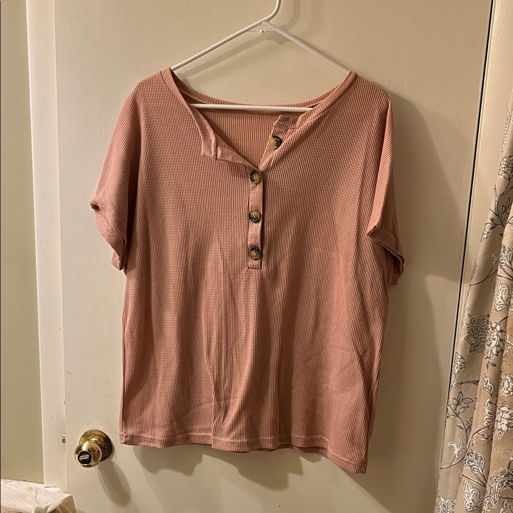 SHEIN Mauve Button-Down Shirt
